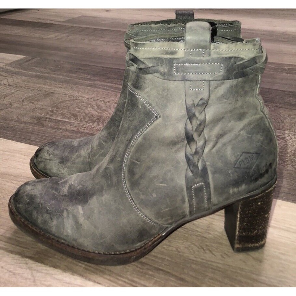Palladium Boot Women's  7.5 Distressed Gray Heel PLD Stony CSR Nubuck Leather 39